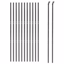 Recinzione Metallica Antracite 2,2x25 m in Acciaio Zincatocod mxl 129492 - Vista aggiuntiva 3