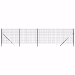 Recinzione Metallica Antracite 1,4x10 m in Acciaio Zincatocod mxl 119095 - Vista aggiuntiva 2