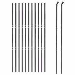 Recinzione Metallica Antracite 1,6x25 m in Acciaio Zincatocod mxl 71120 - Vista aggiuntiva 3
