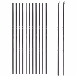 Recinzione Metallica Antracite 1,6x25 m in Acciaio Zincatocod mxl 73315 - Vista aggiuntiva 3