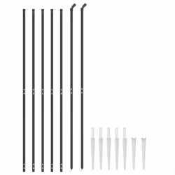 Recinzione Metallica con Picchetti Ancoraggio Antracite 1,4x10mcod mxl 79916 - Vista aggiuntiva 3