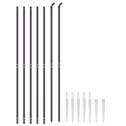 Recinzione Metallica con Picchetti Ancoraggio Antracite 1,6x10mcod mxl 71134 - Vista aggiuntiva 3