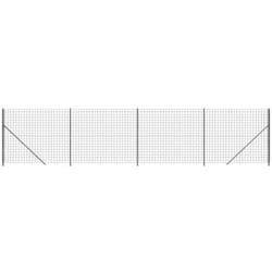 Vidaxl - Recinzione Metallica con Flangia Antracite 1,6x10 m