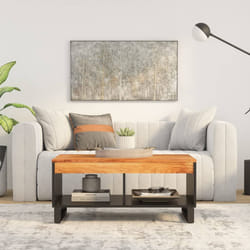 Tavolino da Salotto 90x50x40 cm in Legno Massello di Acaciacod mxl 80511