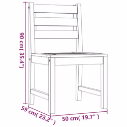 VidaXL 3157175 sedia da esterno Terrazzo Teak - Vista aggiuntiva 8