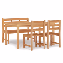 vidaXL Set da Pranzo per Giardino 4 pz in Legno Massello di Teak - Vista aggiuntiva 2