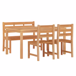 vidaXL Set da Pranzo per Giardino 4 pz in Legno Massello di Teak - Vista aggiuntiva 3