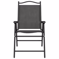 VidaXL 3157287 sedia da esterno Terrazzo Seduta imbottita Acciaio, Tessile Grigio - Vista aggiuntiva 5