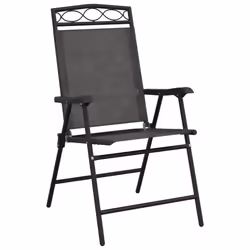 VidaXL 3157294 sedia da esterno Terrazzo Seduta imbottita Acciaio, Tessile Grigio - Vista aggiuntiva 4