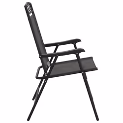 VidaXL 3157294 sedia da esterno Terrazzo Seduta imbottita Acciaio, Tessile Grigio - Vista aggiuntiva 6