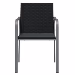 VidaXL 364094 sedia da esterno Terrazzo Seduta imbottita Poliestere Grigio - Vista aggiuntiva 4