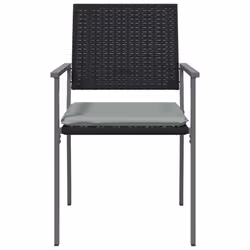 VidaXL 364097 sedia da esterno Terrazzo Seduta imbottita Poliestere Grigio - Vista aggiuntiva 4