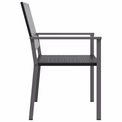 VidaXL 364098 sedia da esterno Terrazzo Rattan sintetico, Acciaio Nero - Vista aggiuntiva 5