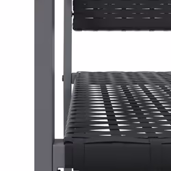 VidaXL 364098 sedia da esterno Terrazzo Rattan sintetico, Acciaio Nero - Vista aggiuntiva 7