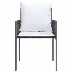 VidaXL 364100 sedia da esterno Terrazzo Seduta imbottita Poliestere Crema, Bianco - Vista aggiuntiva 4