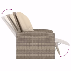 VidaXL 364103 sedia da esterno Terrazzo Seduta imbottita Poliestere Beige - Vista aggiuntiva 6
