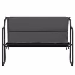 Panca da Giardino 2 Posti con Cuscino Antracite in Acciaiocod mxl 129826 - Vista aggiuntiva 3