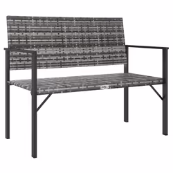 Panca da Giardino a 2 Posti in Polyrattan Grigiocod mxl 105848 - Vista aggiuntiva 2