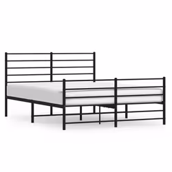 Giroletto con Testiera e Pediera Metallo Nero 120x190 cmcod mxl 73373 - Vista aggiuntiva 2