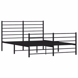 Giroletto con Testiera e Pediera Metallo Nero 120x200 cmcod mxl 97320 - Vista aggiuntiva 3