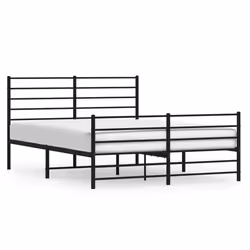Giroletto con Testiera e Pediera Metallo Nero 160x200 cmcod mxl 103910 - Vista aggiuntiva 2