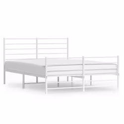Giroletto con Testiera e Pediera Metallo Bianco 120x190 cmcod mxl 73359 - Vista aggiuntiva 2