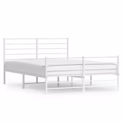 Giroletto con Testiera e Pediera Metallo Bianco 140x200 cmcod mxl 121249 - Vista aggiuntiva 2