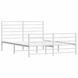 Giroletto con Testiera e Pediera Metallo Bianco 140x200 cmcod mxl 121249 - Vista aggiuntiva 3
