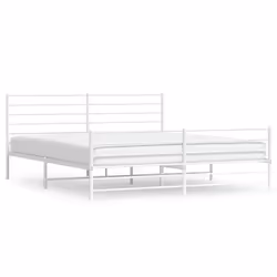 Giroletto con Testiera e Pediera Metallo Bianco 183x213 cmcod mxl 128458 - Vista aggiuntiva 2
