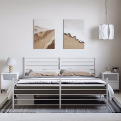 Giroletto con Testiera e Pediera Metallo Bianco 183x213 cmcod mxl 128458 - Vista aggiuntiva 3