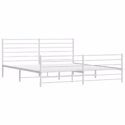 Giroletto con Testiera e Pediera Metallo Bianco 200x200 cmcod mxl 127315 - Vista aggiuntiva 3