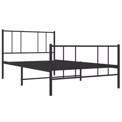 Giroletto con Testiera e Pediera Metallo Nero 75x190 cmcod mxl 129698 - Vista aggiuntiva 3