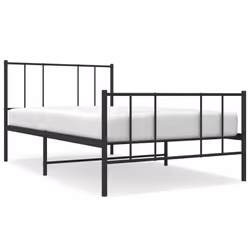 Giroletto con Testiera e Pediera Metallo Nero 90x190 cmcod mxl 102960 - Vista aggiuntiva 2