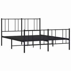 Giroletto con Testiera e Pediera Metallo Nero 120x190 cmcod mxl 127297 - Vista aggiuntiva 3