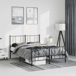 Giroletto con Testiera e Pediera Metallo Nero 135x190 cmcod mxl 129340