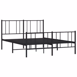 Giroletto con Testiera e Pediera Metallo Nero 160x200 cmcod mxl 104474 - Vista aggiuntiva 3