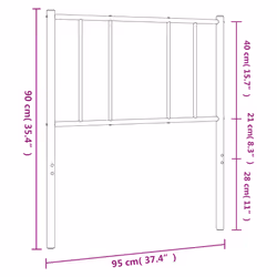 VidaXL 352509 testiera e pedana Nero - Vista aggiuntiva 6