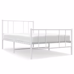 Giroletto con Testiera e Pediera Metallo Bianco 100x190 cmcod mxl 105659 - Vista aggiuntiva 2