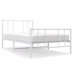 Giroletto con Testiera e Pediera Metallo Bianco 107x203 cmcod mxl 105591 - Vista aggiuntiva 2