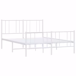 Giroletto con Testiera e Pediera Metallo Bianco 120x190 cmcod mxl 129705 - Vista aggiuntiva 3