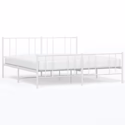 Giroletto con Testiera e Pediera Metallo Bianco 183x213 cmcod mxl 129394 - Vista aggiuntiva 2