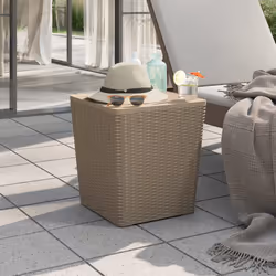 Tavolo da Giardino con Coperchio Polipropilene Marrone Chiarocod mxl 81945