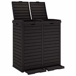 Cestino per Rifiuti da Esterno Nero 78x41x86 cm Polipropilenecod mxl 129824 - Vista aggiuntiva 2