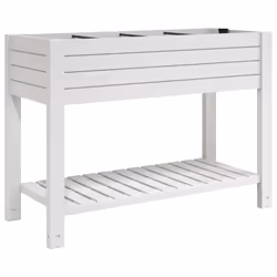 Fioriera Rialzata da Giardino Bianca 110x45x79 cm Polipropilenecod mxl 79243 - Vista aggiuntiva 2
