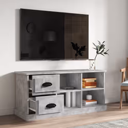 Mobile TV Grigio Cemento 102x35,5x47,5 cm in Legno Multistratocod mxl 79203 - Vista aggiuntiva 3