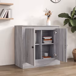 vidaXL Credenza Grigio Sonoma 70x35,5x67,5 cm in Legno Multistrato - Vista aggiuntiva 3