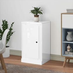 Credenza, Madia per salotto Moderna Bianco Lucido 37, 5x35, 5x67, 5 cm in Legno Multistrato Vidaxl