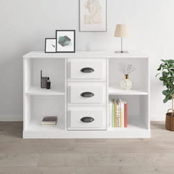 Credenza, Madia per salotto Moderna Bianco Lucido 104, 5x35, 5x67, 5 cm in Legno Multistrato Vidaxl