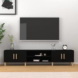Vidaxl - Mobile Porta tv Nero 180x31,5x40 cm in Legno Multistrato 16785
