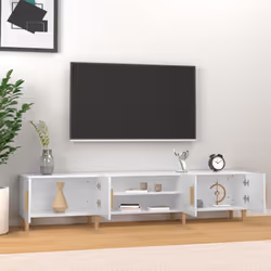 Mobile Porta TV Bianco Lucido 180x31,5x40 cm Legno Multistratocod mxl 103143 - Vista aggiuntiva 3